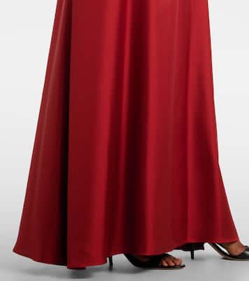 Edda pleated strapless silk gown | Max Mara