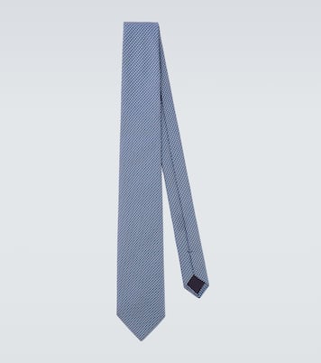 Silk jacquard tie | Charvet