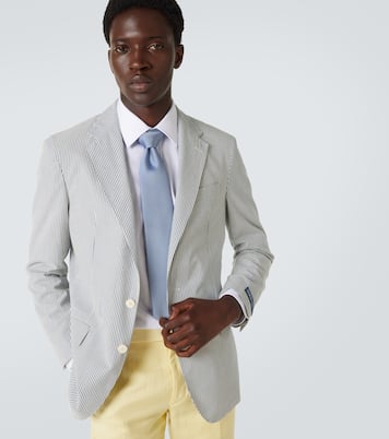 Silk jacquard tie | Charvet