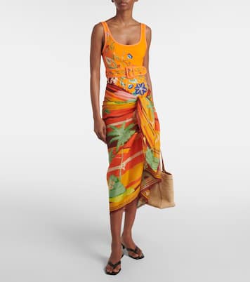 Palm Island cotton beach cover-up | Alémais