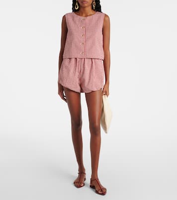Aurelia gingham cotton shorts | Posse