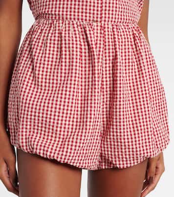 Aurelia gingham cotton shorts | Posse