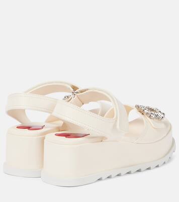 Verzierte Wedge-Sandalen Slidy Viv' aus Leder | Roger Vivier