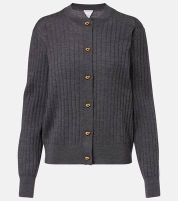 Knot ribbed-knit wool cardigan | Bottega Veneta