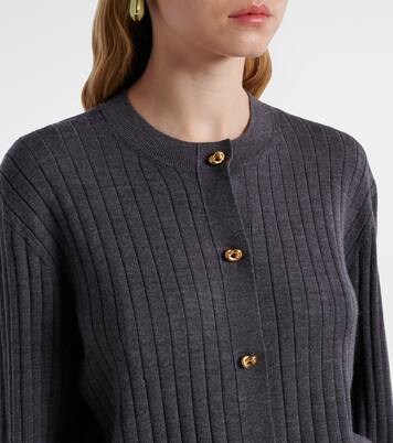 Knot ribbed-knit wool cardigan | Bottega Veneta