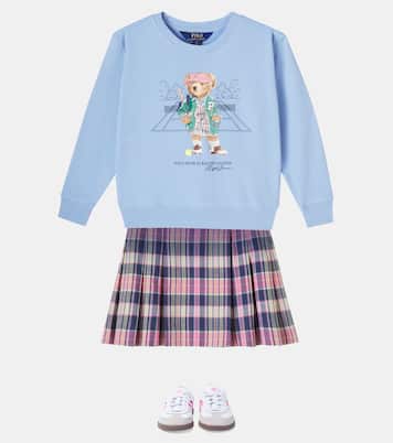 Falda de algodón plisada a cuadros | Polo Ralph Lauren Kids