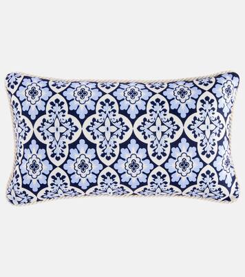 Palazzo Blue cotton cushion | La DoubleJ