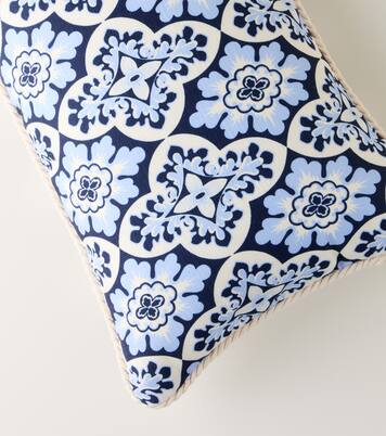 Palazzo Blue cotton cushion | La DoubleJ