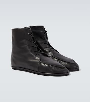 Leather Derby boots | Auralee