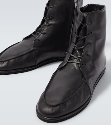Leather Derby boots | Auralee