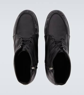 Leather Derby boots | Auralee