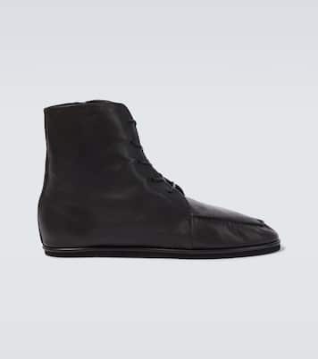 Leather Derby boots | Auralee