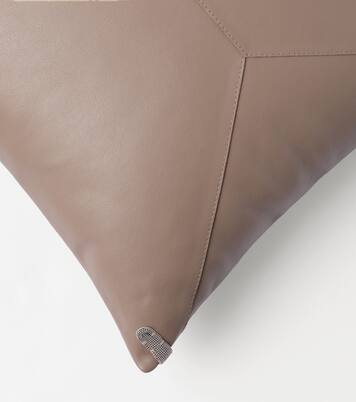 Cuscino Monili in pelle | Brunello Cucinelli