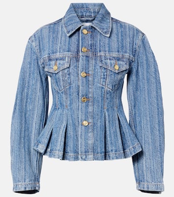 Peplum denim jacket | Ganni