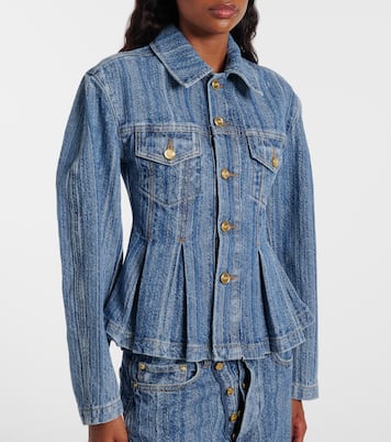 Peplum denim jacket | Ganni