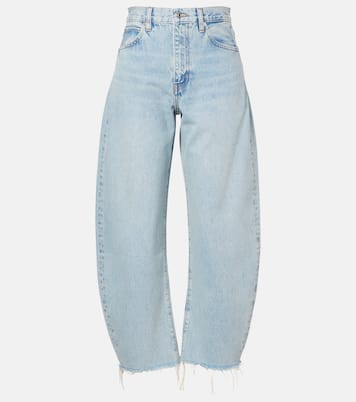 High-Rise Barrel Jeans Bubble Crop | Frame