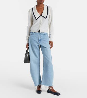 High-Rise Barrel Jeans Bubble Crop | Frame