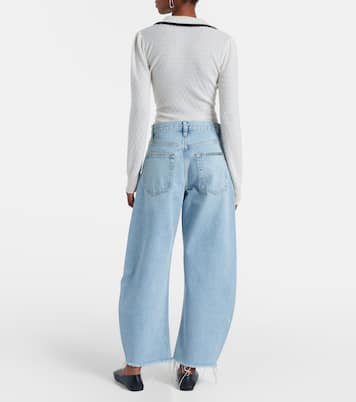 High-Rise Barrel Jeans Bubble Crop | Frame
