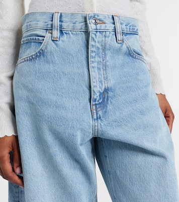 High-Rise Barrel Jeans Bubble Crop | Frame