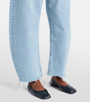 High-Rise Barrel Jeans Bubble Crop | Frame