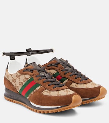 Re-Motion suede-trimmed sneakers | Gucci