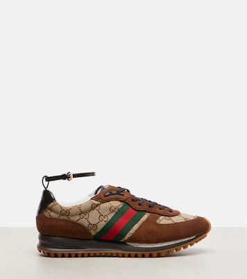 Re-Motion suede-trimmed sneakers | Gucci