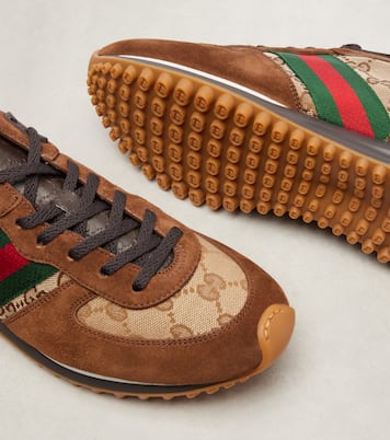 Re-Motion suede-trimmed sneakers | Gucci