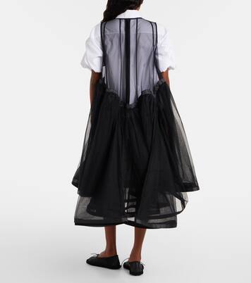 Robe midi en tulle | Noir Kei Ninomiya
