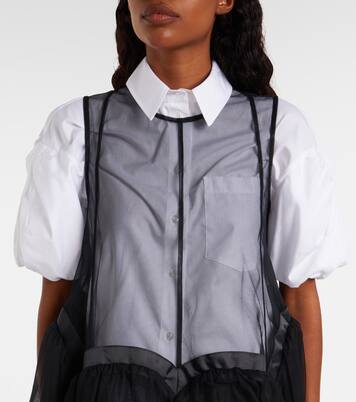 Robe midi en tulle | Noir Kei Ninomiya