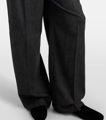 Weite High-Rise-Hose aus Flanell | Toteme