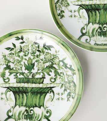 Verde Maiolica set of 2 dessert plates | Dolce&Gabbana Casa
