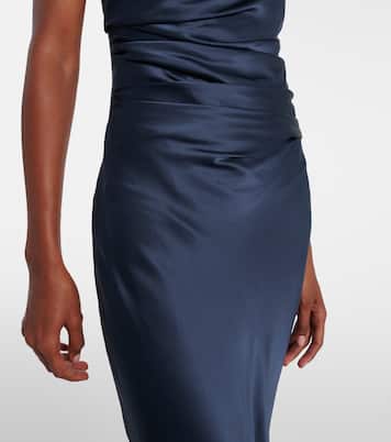 Maxikleid aus Seidensatin | The Sei