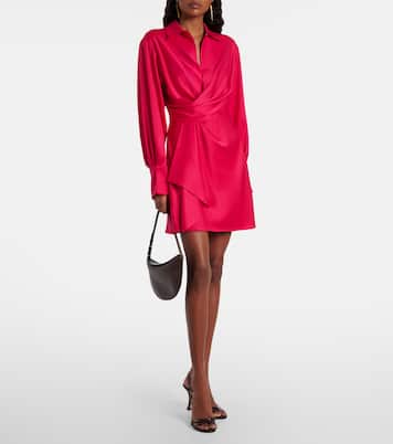 Talit draped satin wrap dress | Simkhai