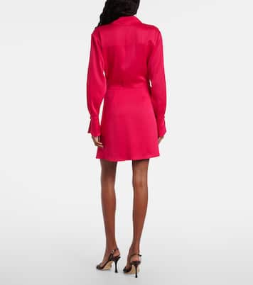 Talit draped satin wrap dress | Simkhai