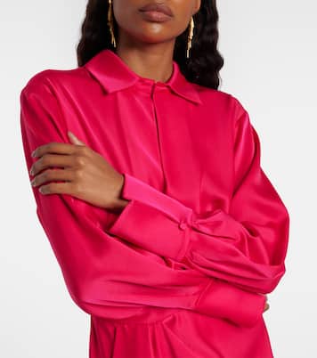 Talit draped satin wrap dress | Simkhai