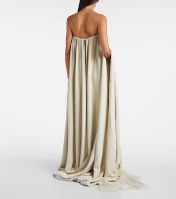 Vicky fringed gathered gown | Calvin Klein Collection