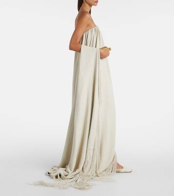 Vicky fringed gathered gown | Calvin Klein Collection