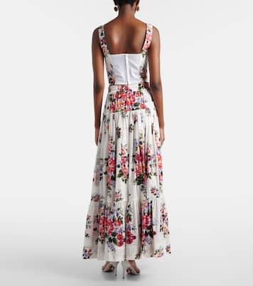 Floral cotton poplin maxi skirt | Dolce&Gabbana