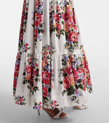 Floral cotton poplin maxi skirt | Dolce&Gabbana