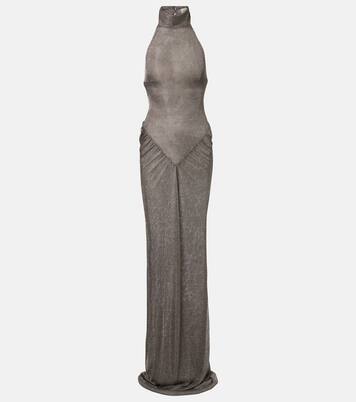Cass ruched semi-sheer maxi dress | The New Arrivals Ilkyaz Ozel