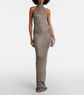 Cass ruched semi-sheer maxi dress | The New Arrivals Ilkyaz Ozel