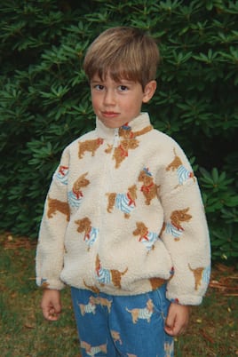 Bedruckte Jacke Jody aus Teddyfleece | Konges Sløjd