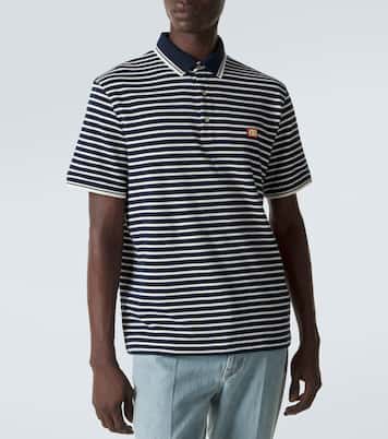 VLogo striped cotton polo shirt | Valentino