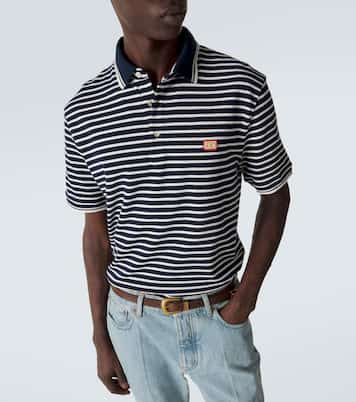 VLogo striped cotton polo shirt | Valentino