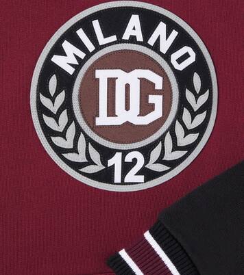 Embroidered logo cotton hoodie | Dolce&Gabbana Kids