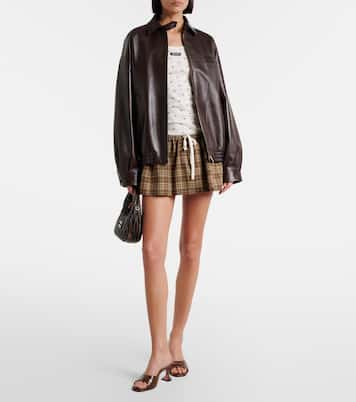 Lupita croc-effect leather mules | Amina Muaddi