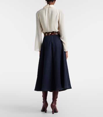 Falda midi Varda de denim | Altuzarra