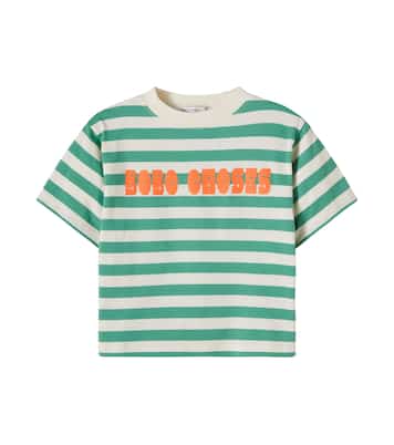 Logo striped cotton jersey T-shirt | Bobo Choses