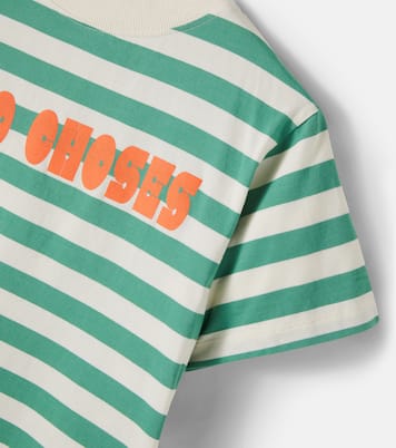 Logo striped cotton jersey T-shirt | Bobo Choses