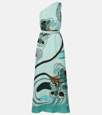 Abito lungo Roy in seta con stampa | La DoubleJ